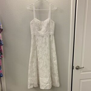 Lilly Pulitzer White Lace Midi Dress